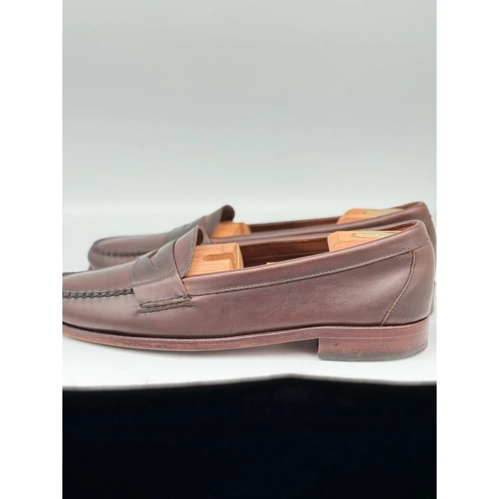 Allen Edmonds Penny Loafers Brown Leather Slip-On Shoes Men's Size 13B USA Made